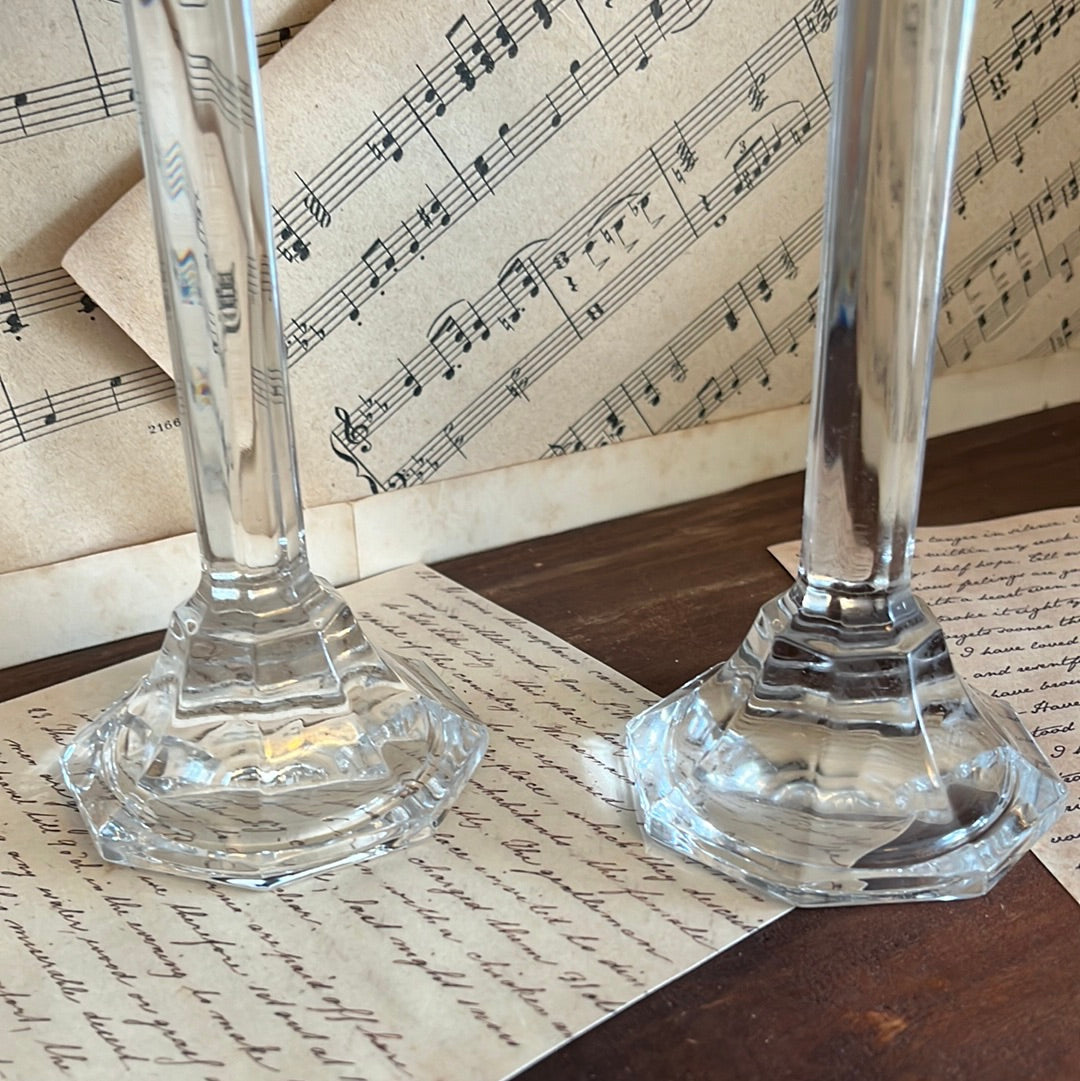 Set kaarsenstandaards kristal