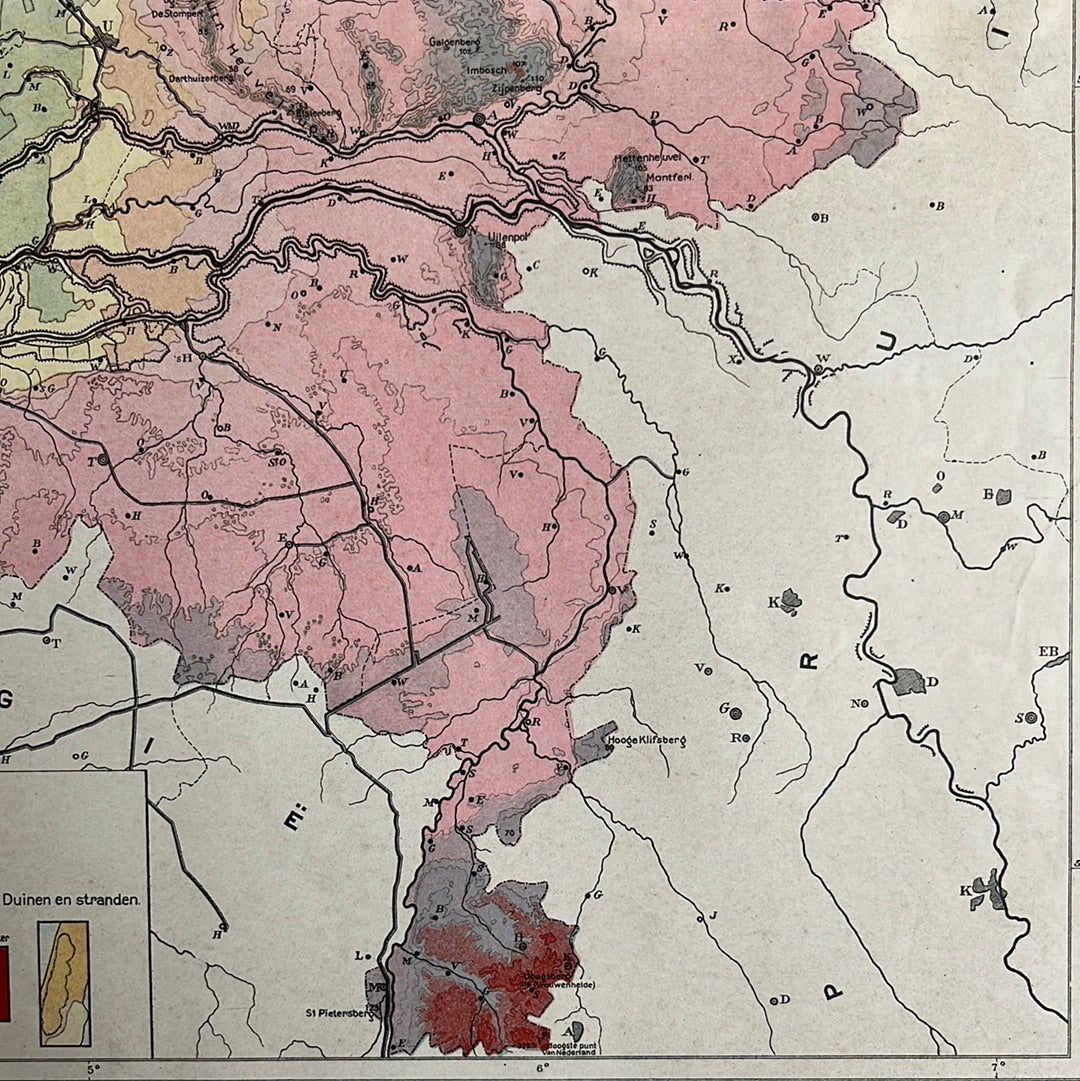 Nederland hoogtekaart 1923