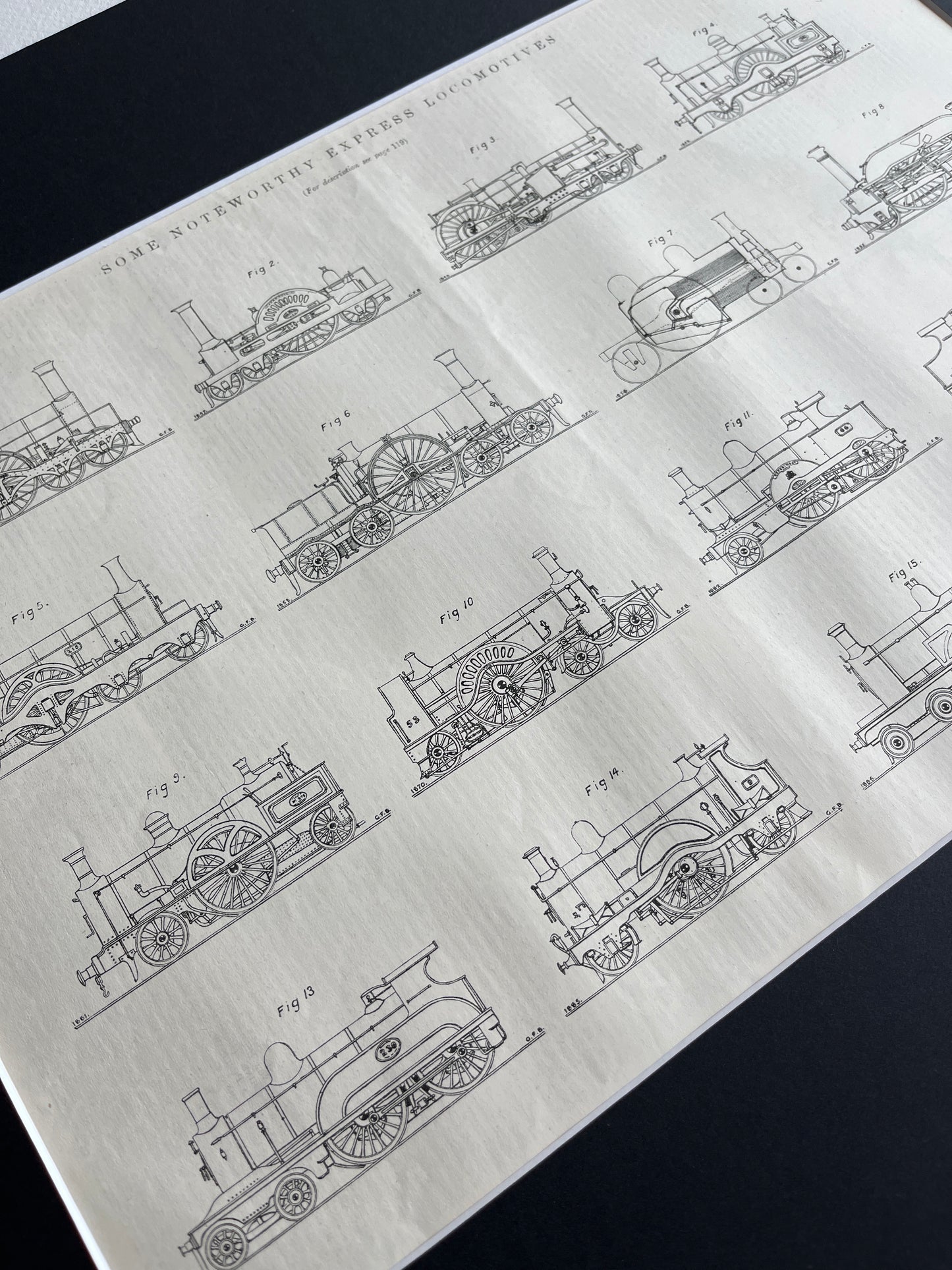 Sammlung von Lokomotiven, gedruckt von The Engineer aus dem Jahr 1897