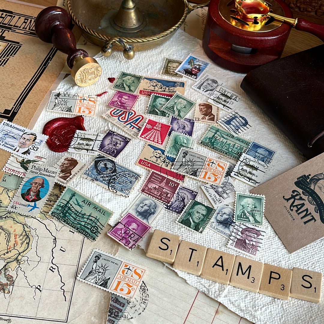 40 Vintage postzegels U.S.A.