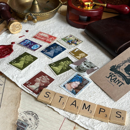 10 Vintage postzegels Britse Royals