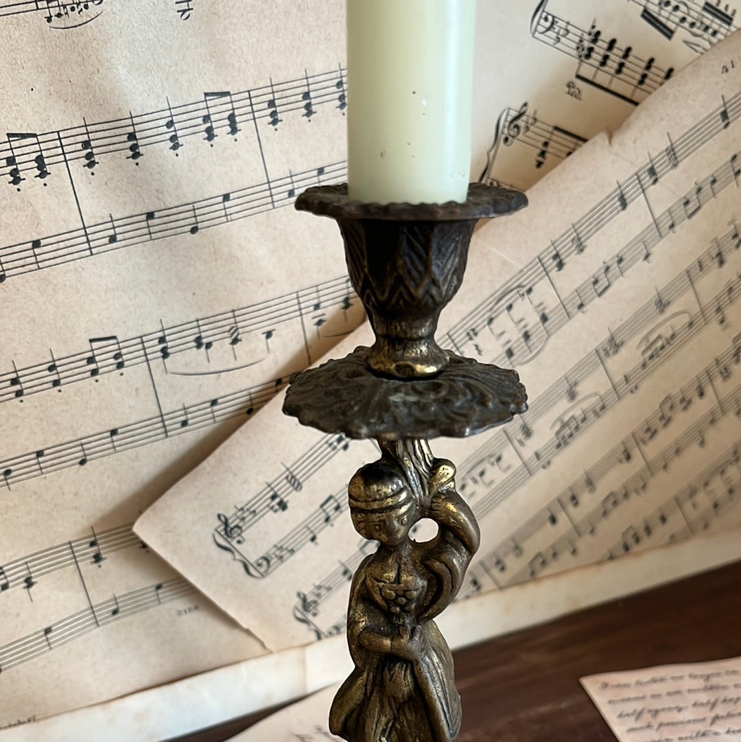 Kandelaar messing dame