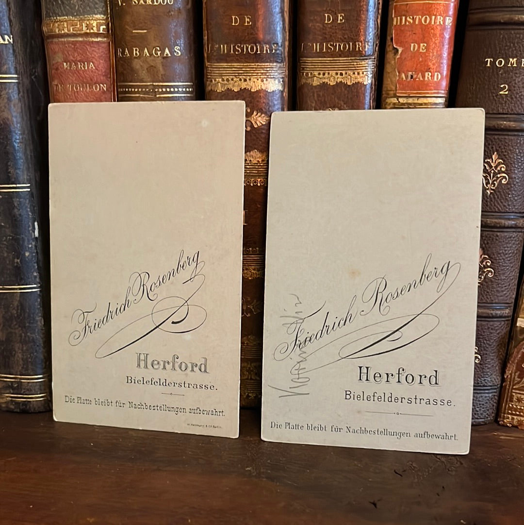 Carte de Visite Friedrich Rosenberg Herford Duo