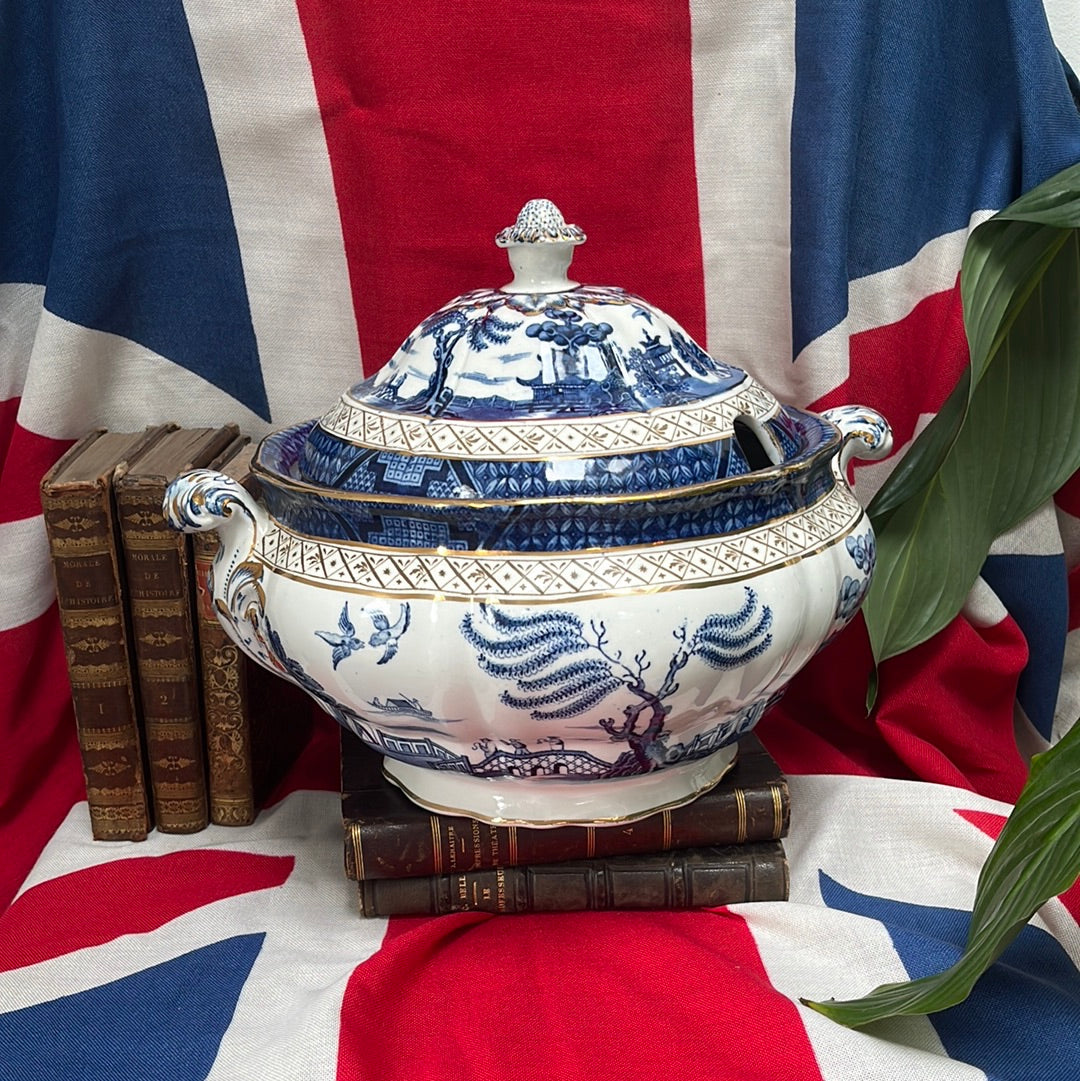 Suppenterrine mit Deckel Real Old Willow – De wereld van Kant