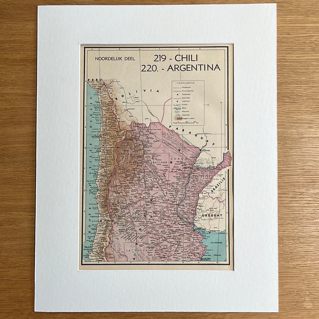 Noordelijk deel Chili en Argentinië 1939