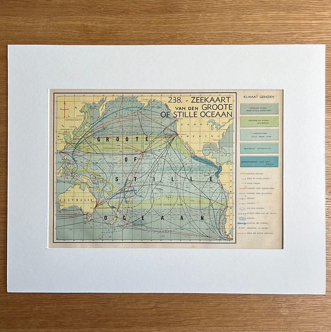 Zeekaart van den Grote of Stille Oceaan 1939