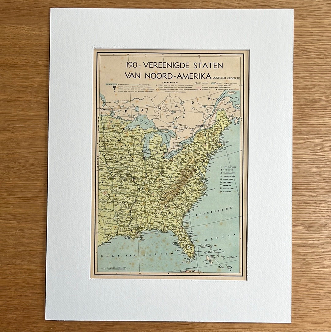 Verenigde Staten van Amerika oostelijk deel 1939