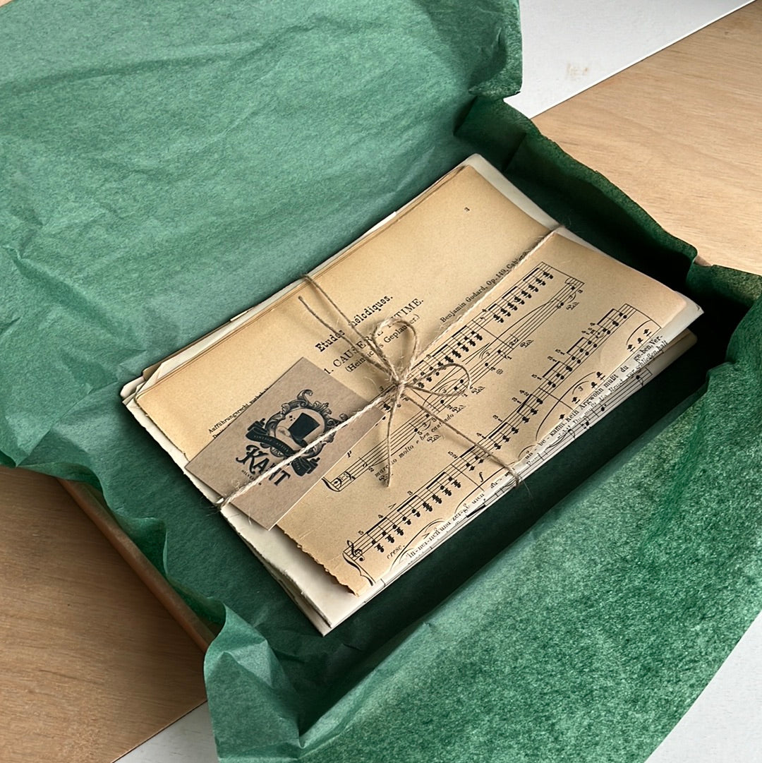 Vintage Sheet Music Package / Journal Paper Package