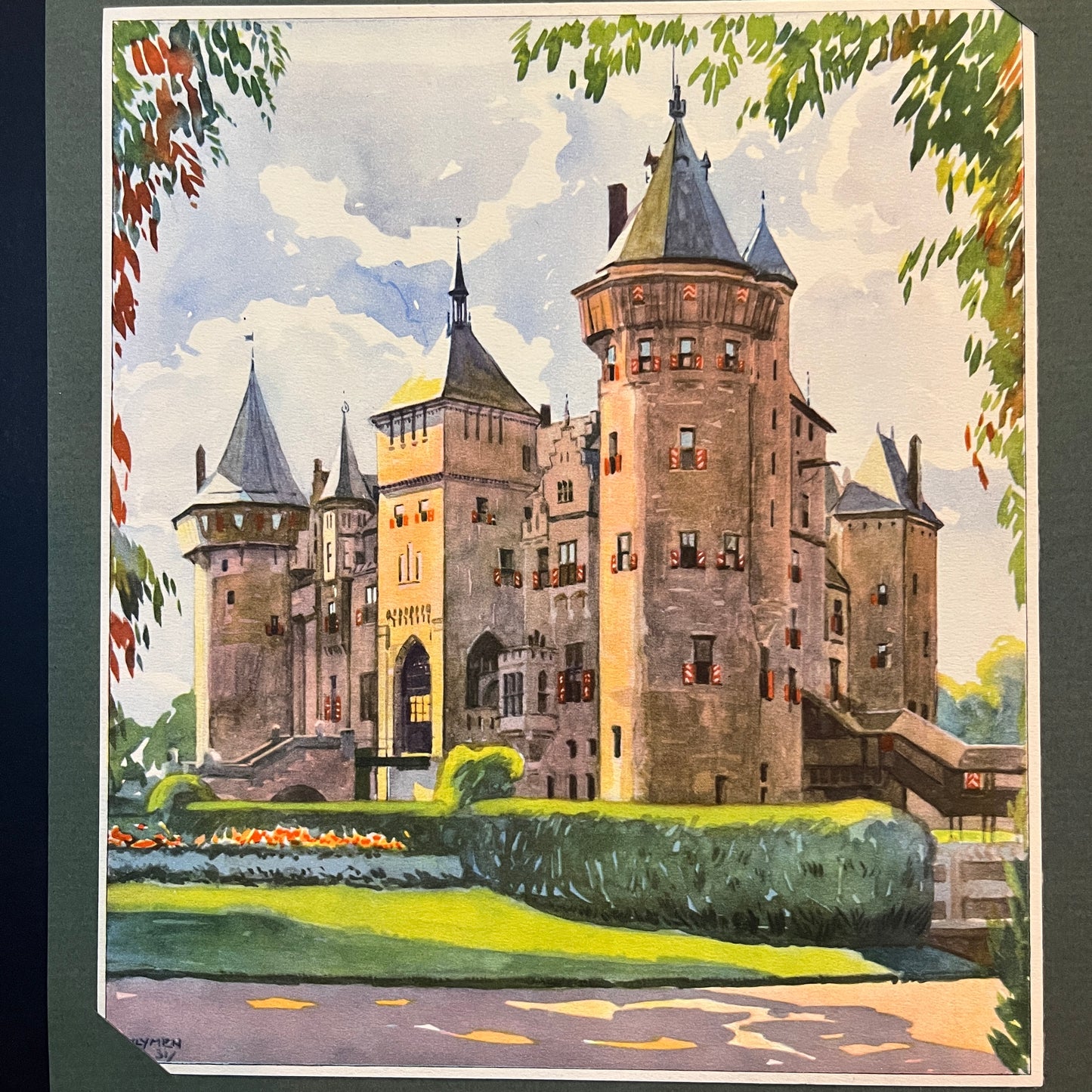 Schloss De Haar. Aus dem Album „Wanderungen durch unser Land“. Utrecht‘ von 1931.