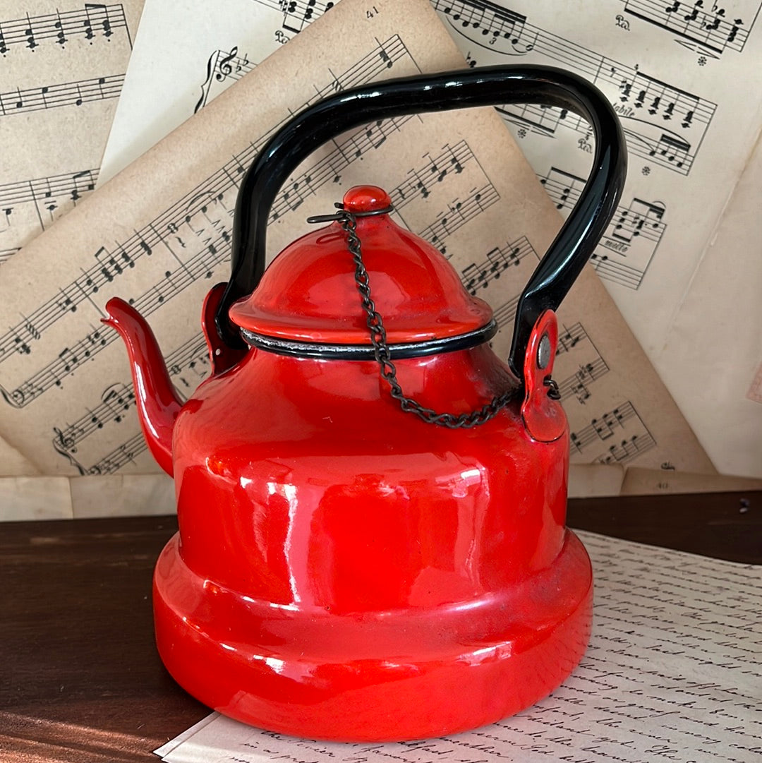 Vintage emaille theepotten