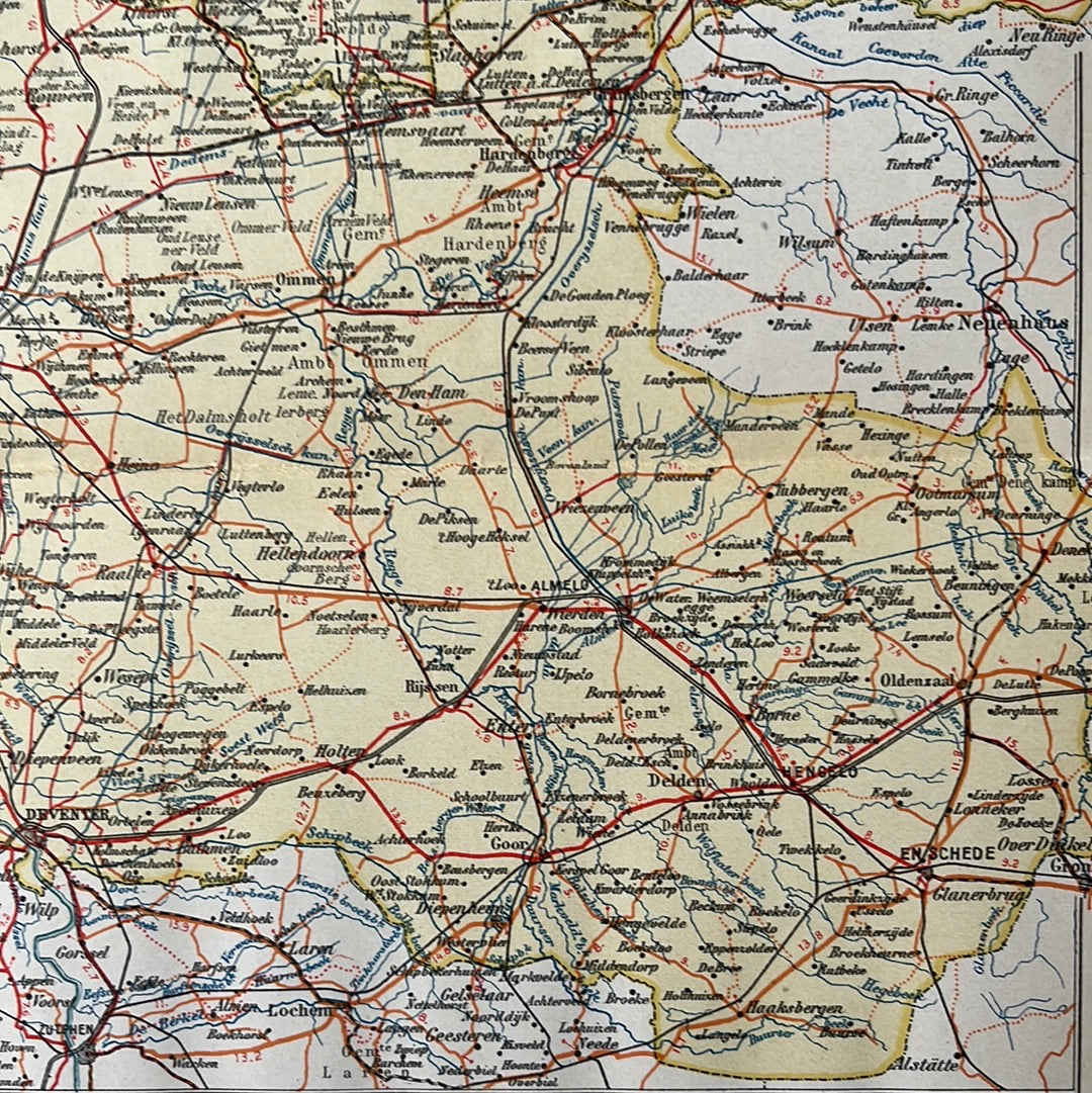 Drente en Overijssel 1924 (Sleeswijk's Atlas)