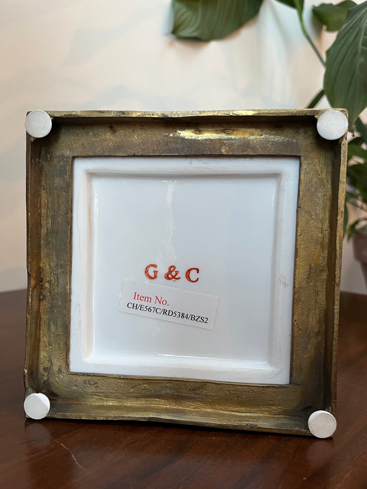 Kandelaar papegaai porselein en brons