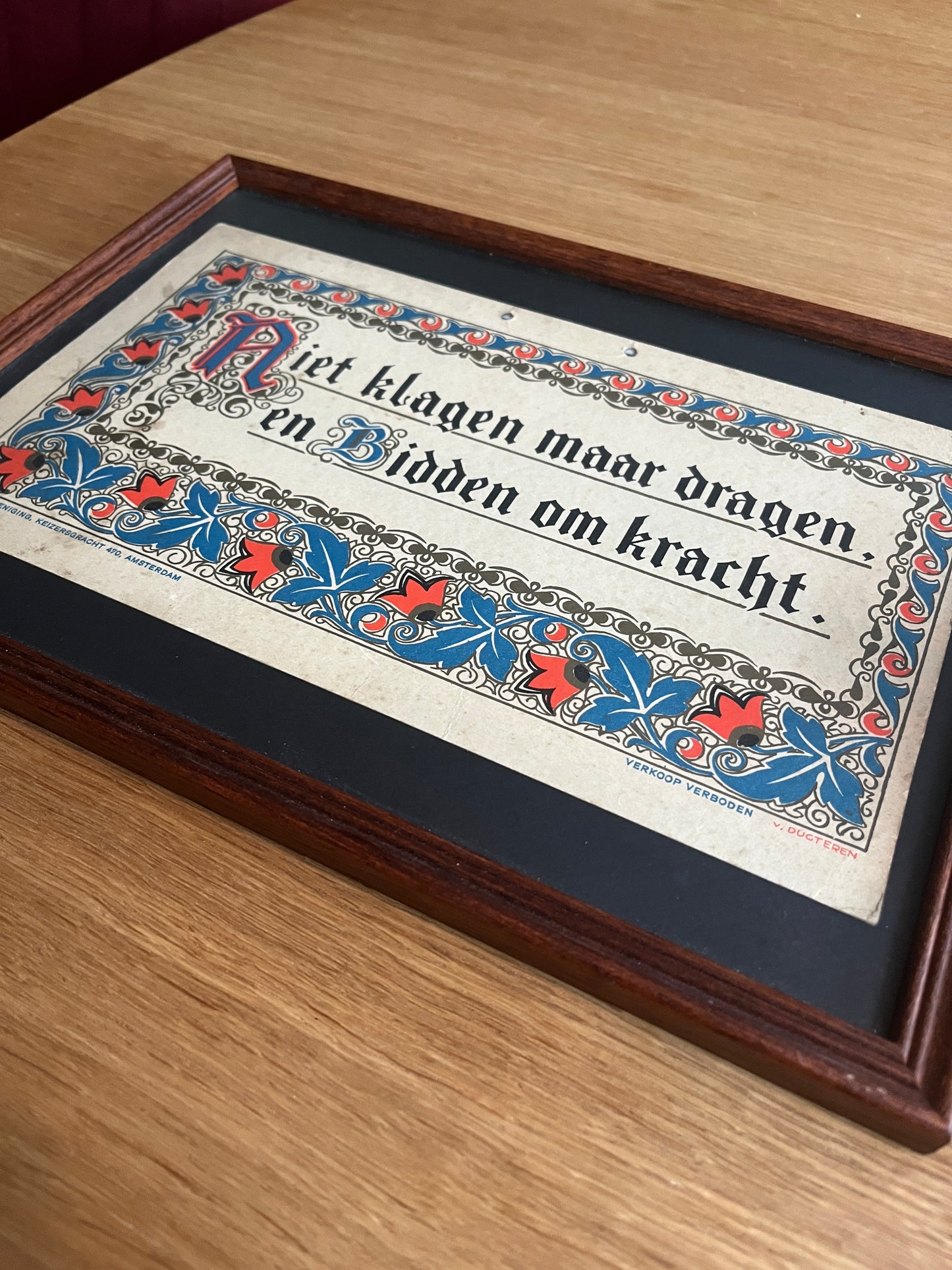 Vintage tekst in lijst