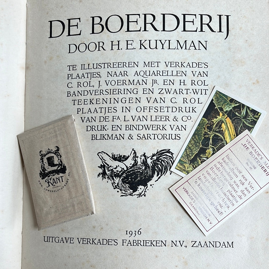 6 Verkade plaatjes De boerderij 1936 (123-128)