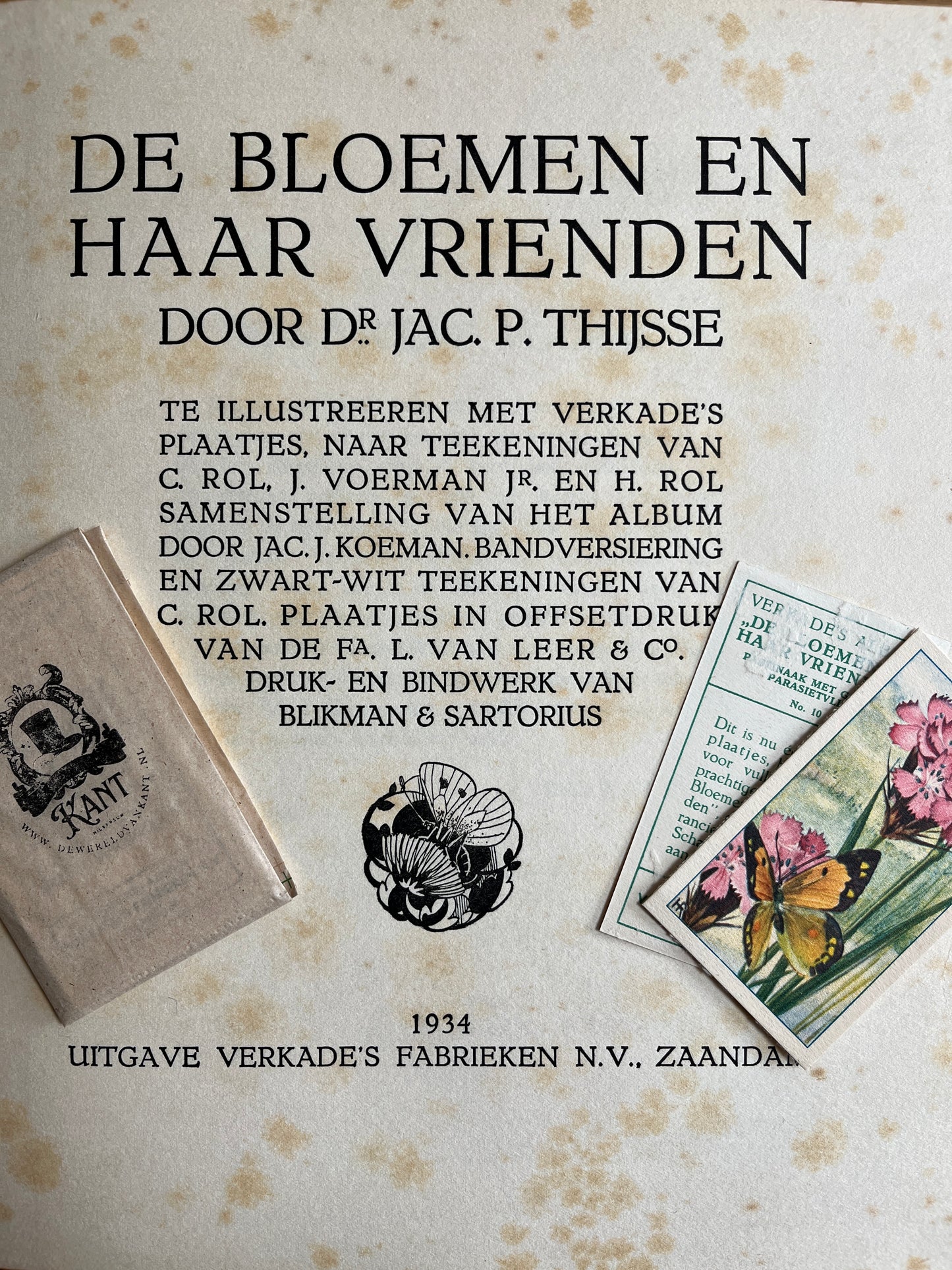 6 Verkade-Bilder Die Blumen und ihre Freunde 1934 (13-18)