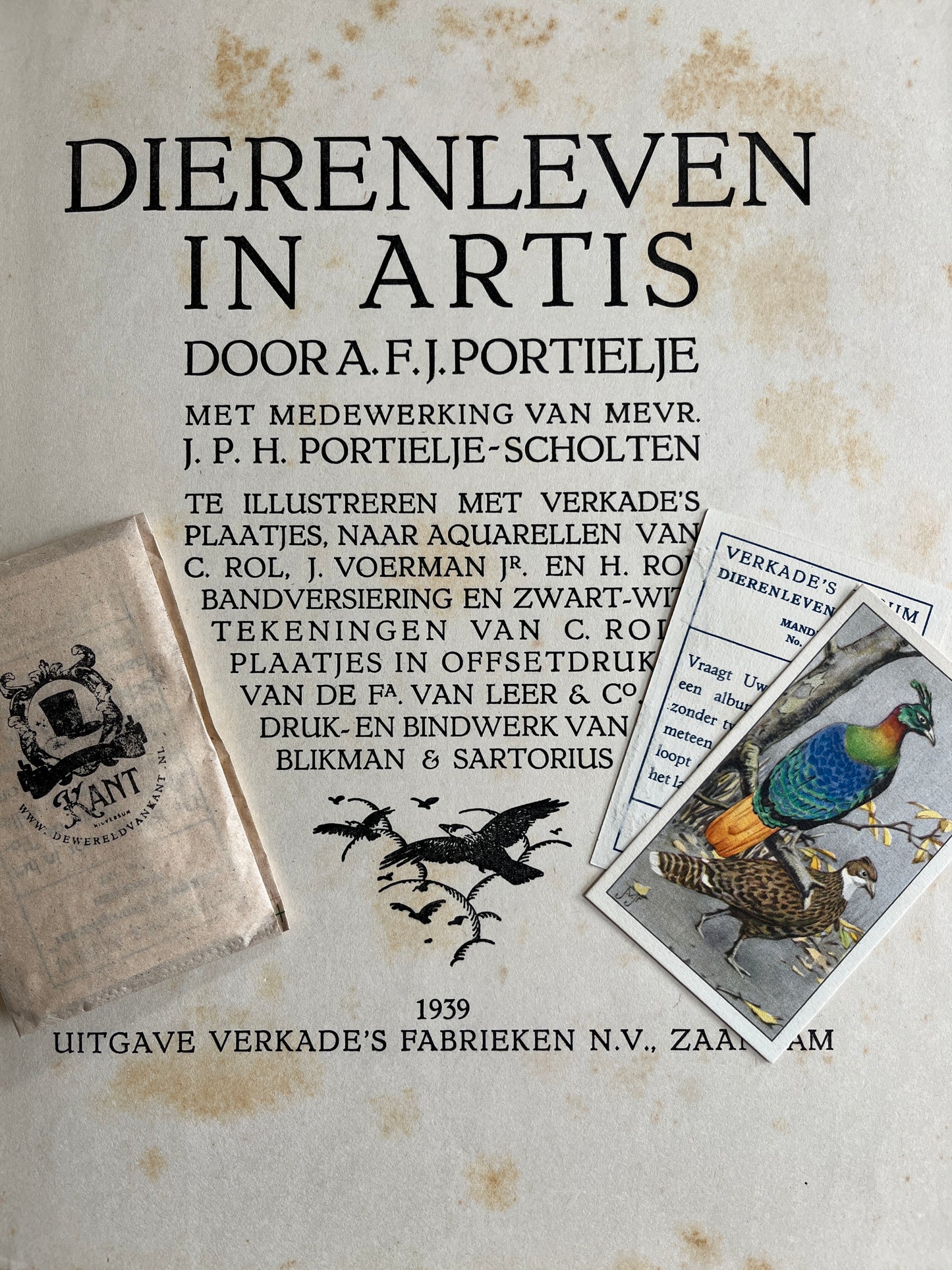 6 Verkade-Bilder Tierleben in Artis 1939 (61-66)
