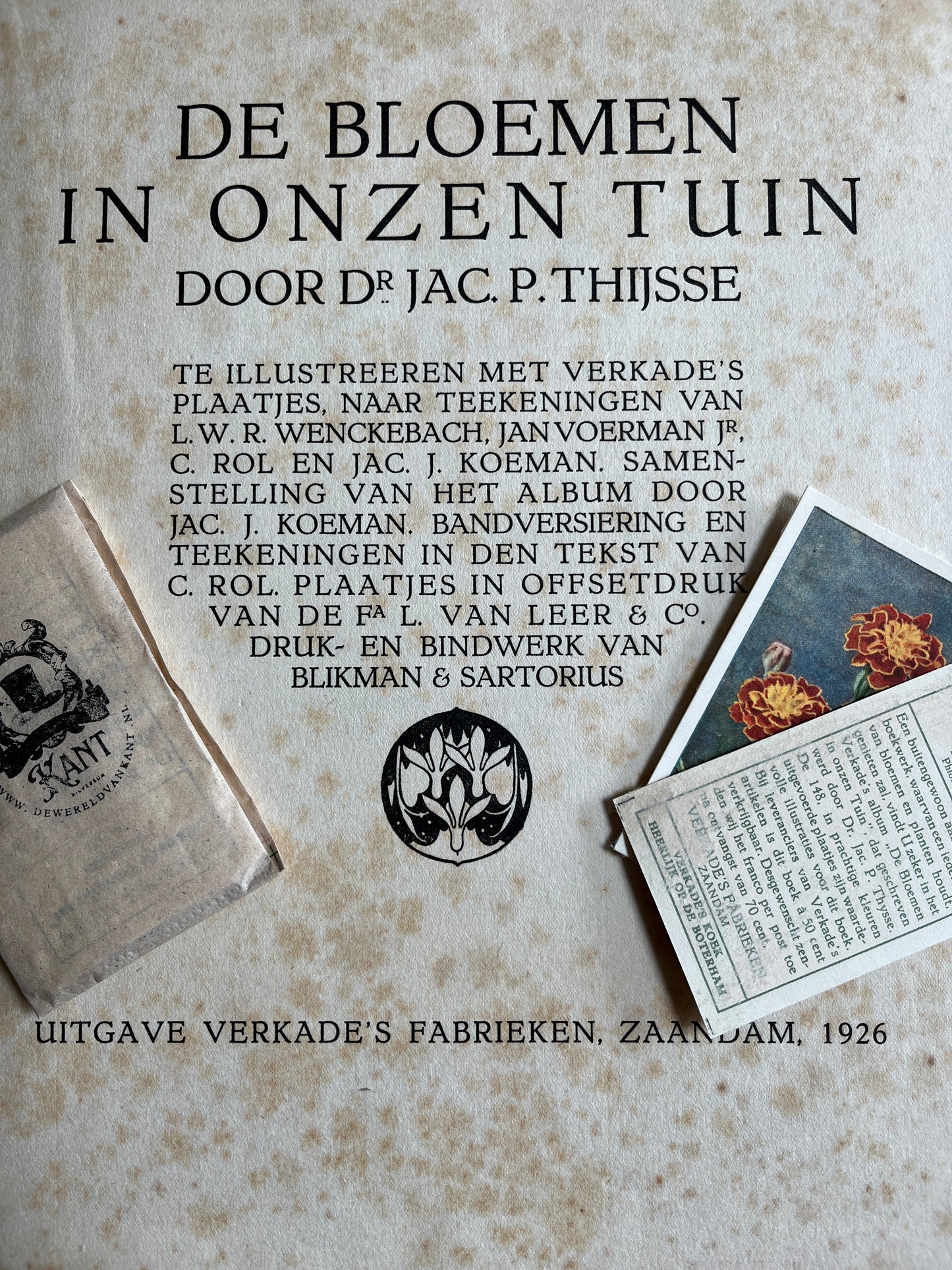 6 Verkade plaatjes De bloemen in onze tuin 1926 (67-72)