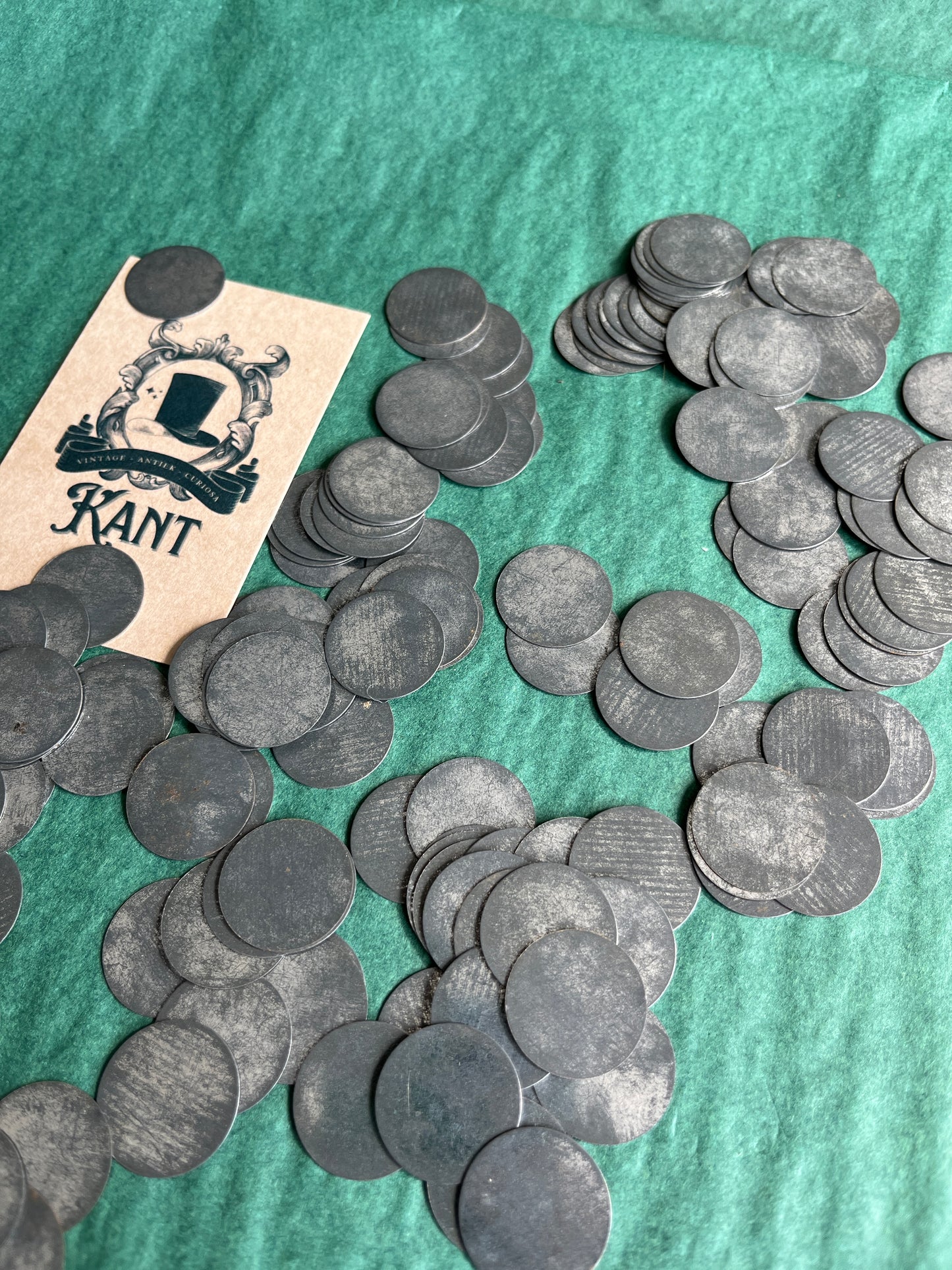 Vintage bingo ringetjes metaal