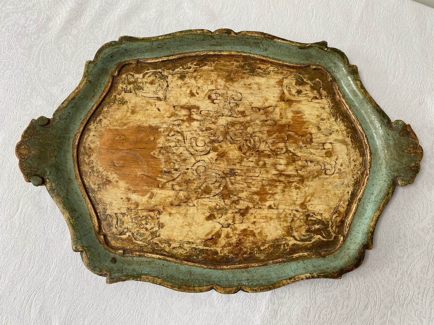 Antikes Holztablett