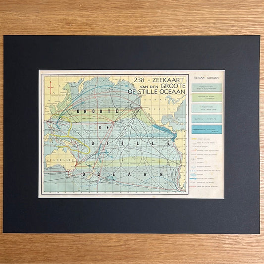 Seekarte des Pazifischen Ozeans 1939