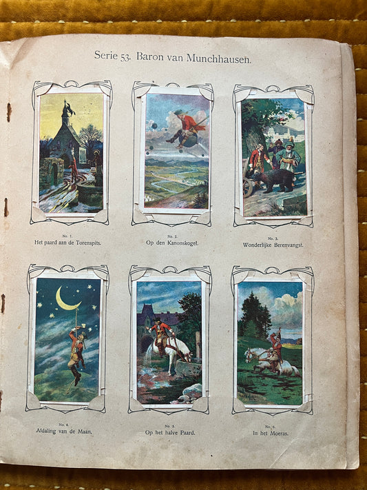 Verkade Plaatjesalbum 3 (1905) losse plaatjes Serie 53 Baron van Munchhausen