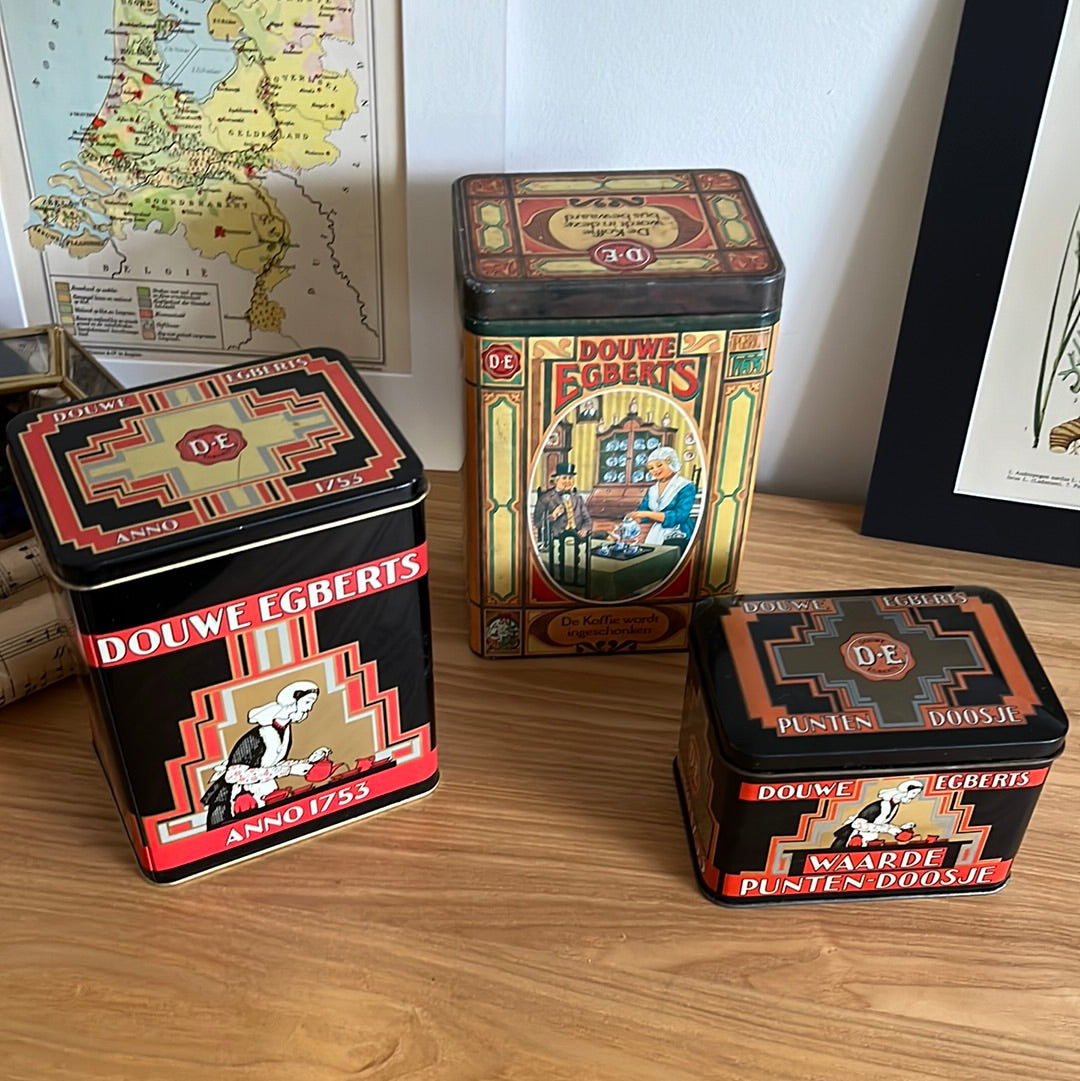 Vintage Douwe Egberts tins