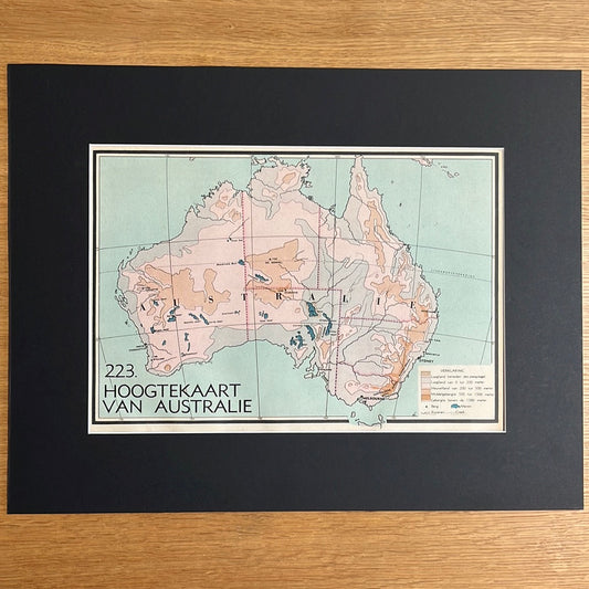 Höhenkarte von Australien 1939