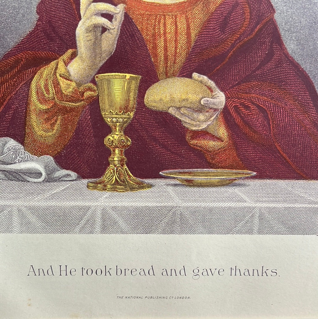 Jesus breekt brood en zegt dank (eind 19e eeuw)