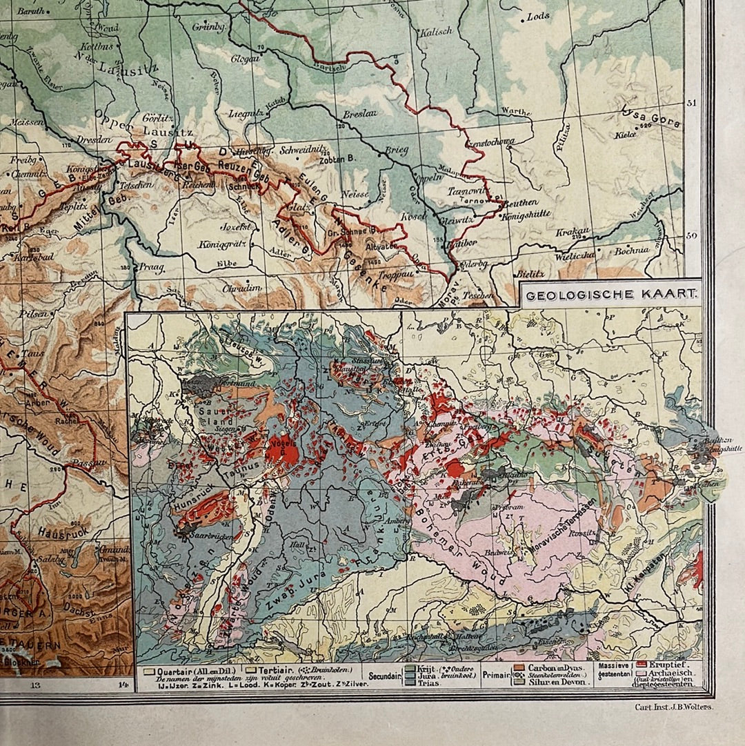 Germany and geological map 1923