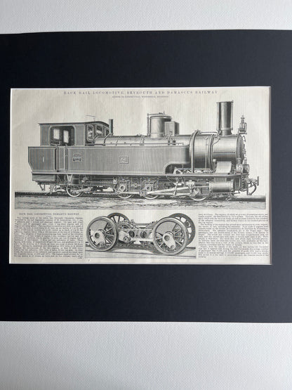 Rack rail locomotive prent uit The Engineer uit 1897