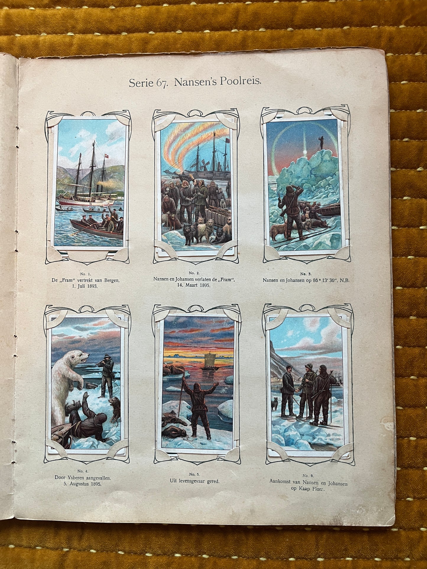 Verkade Plaatjesalbum 3 (1905) losse plaatjes Serie 67 Nansen's Poolreis