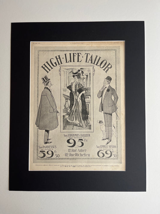 Franse reclame: High Life Tailor (L’illustration uit 1907)