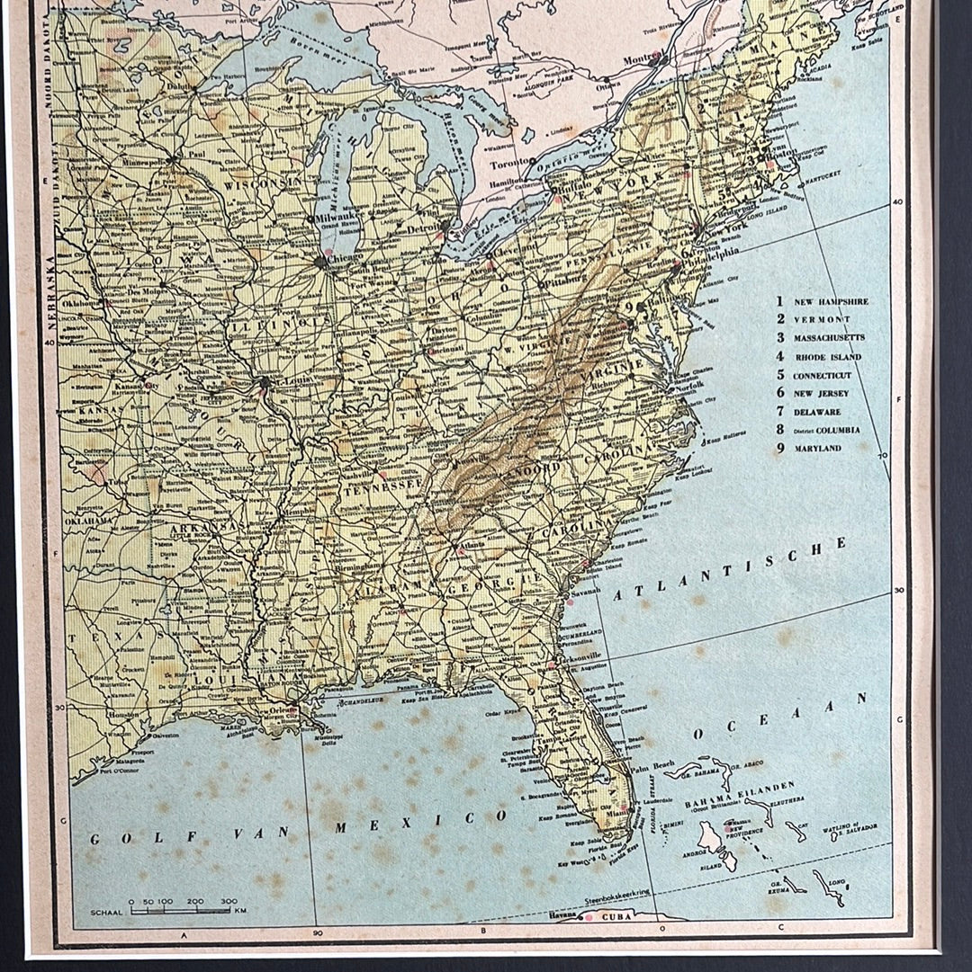 Ostteil der Vereinigten Staaten von Amerika 1939