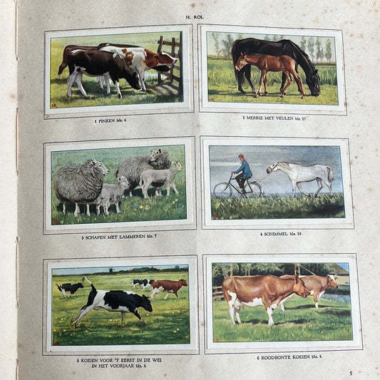 6 Verkade-Bilder Der Bauernhof 1936 (1-6)