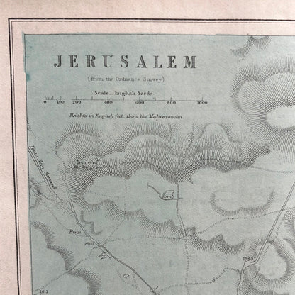 Karte von Jerusalem (spätes 19. Jahrhundert)