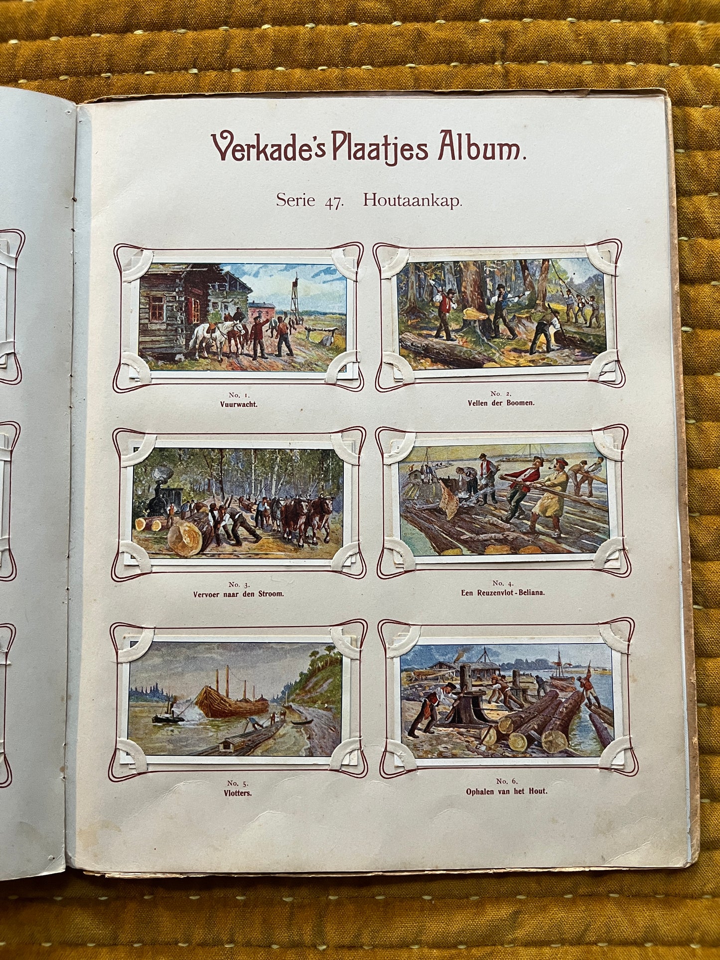 Verkade Plaatjesalbum 2 (1904) losse plaatjes Serie 47 Houtaankap