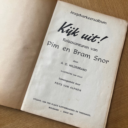 Kijk uit! Reisavonturen van Pim en Bram Snor plaatjesalbum 1948