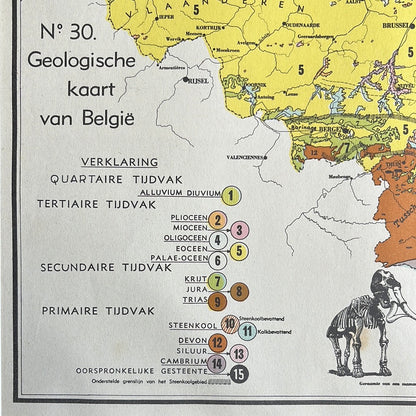 Geologische Karte von Belgien 1939