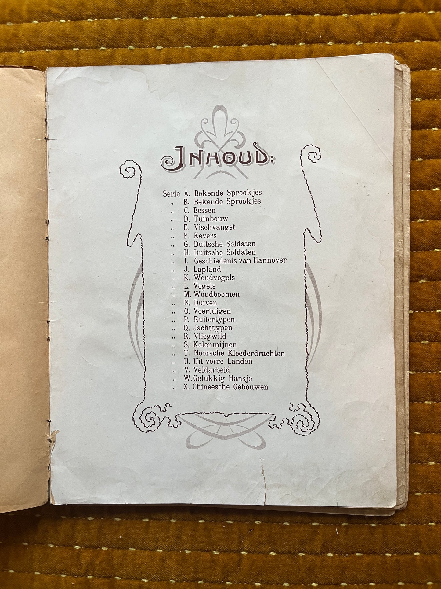 Verkade Plaatjesalbum 1 serie A-X 1903 compleet