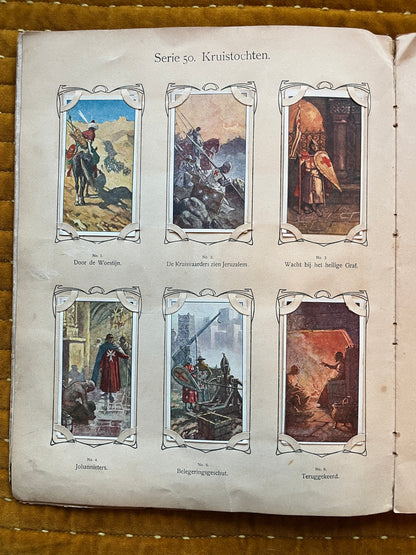 Verkade Plaatjesalbum 3 (1905) losse plaatjes Serie 50 Kruistochten