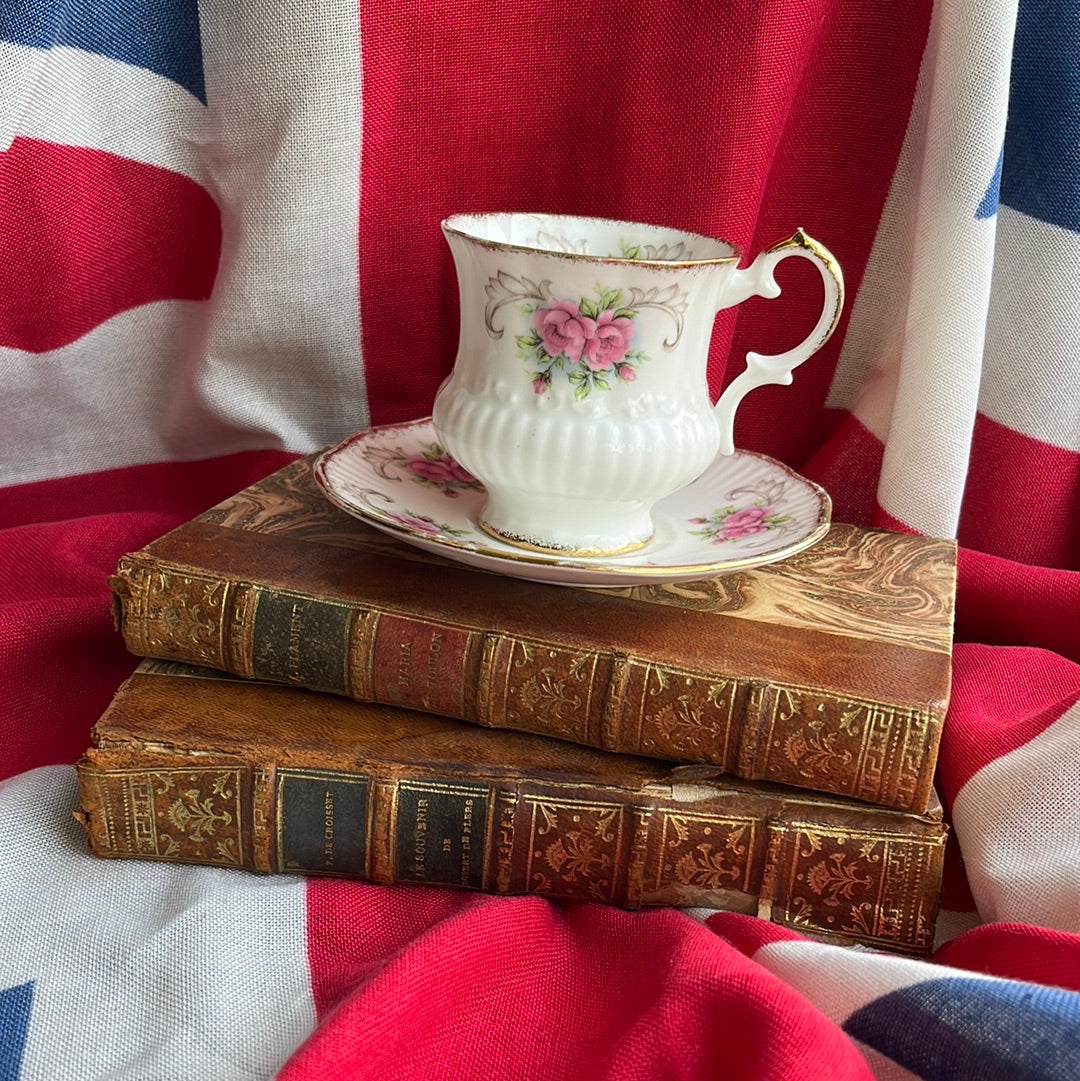 Elizabethan pink flower cup and saucer ladies