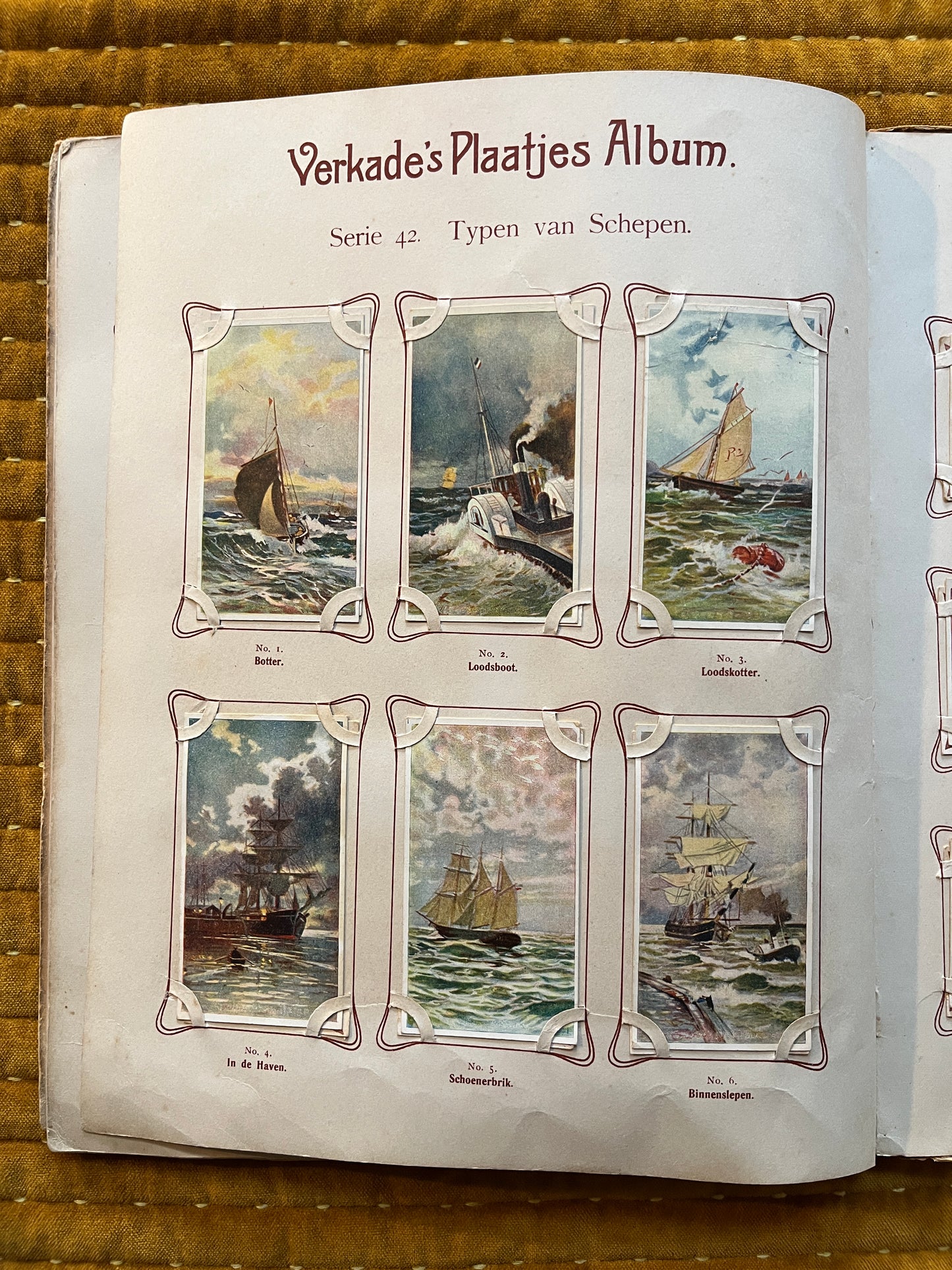 Verkade Picture Album 2 (1904) loose pictures Series 42 Types of Ships
