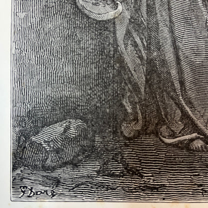 Daniël. Originele houtgravure van Gustave Doré uit 1875.