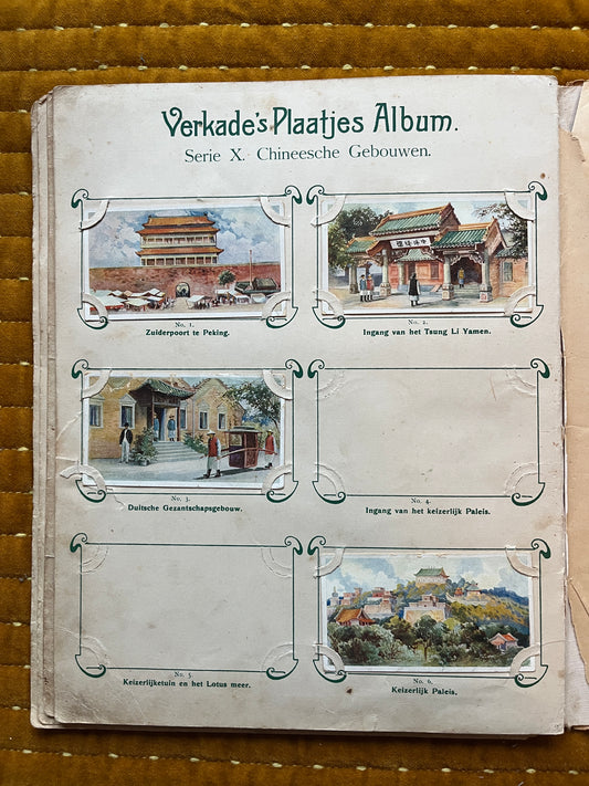 Verkade Bilderalbum 1 (1903) Lose Bilder Serie X Chinesische Gebäude