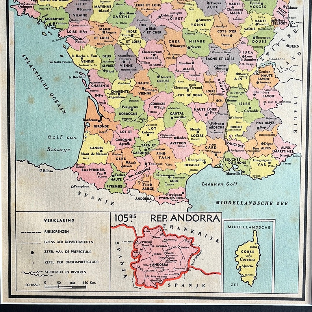 France departments and Andorra 1939