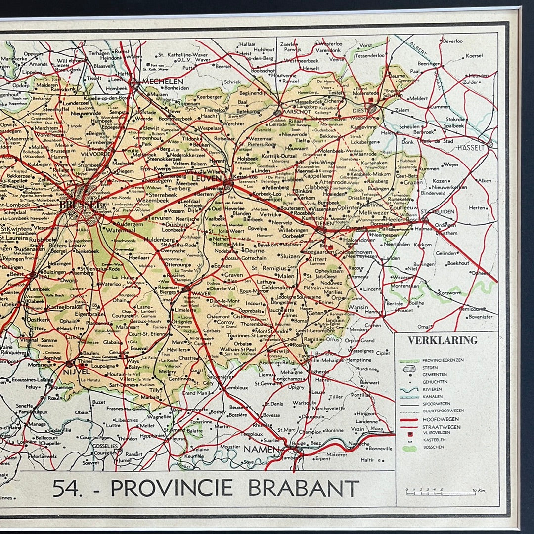 Province of Brabant Belgium 1939