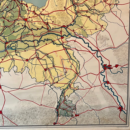 Vintage school map Netherlands