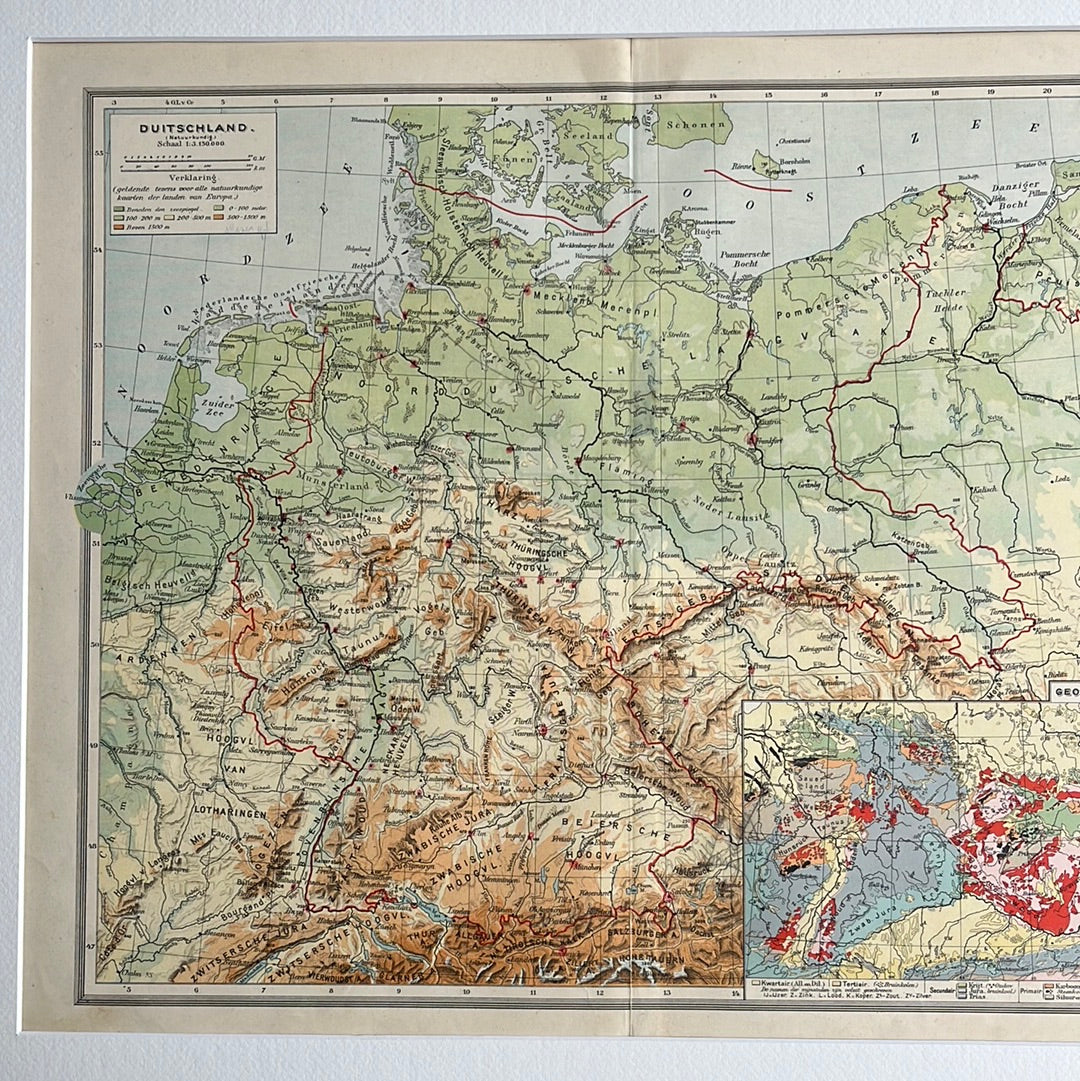Deutschland und geologische Karte 1932