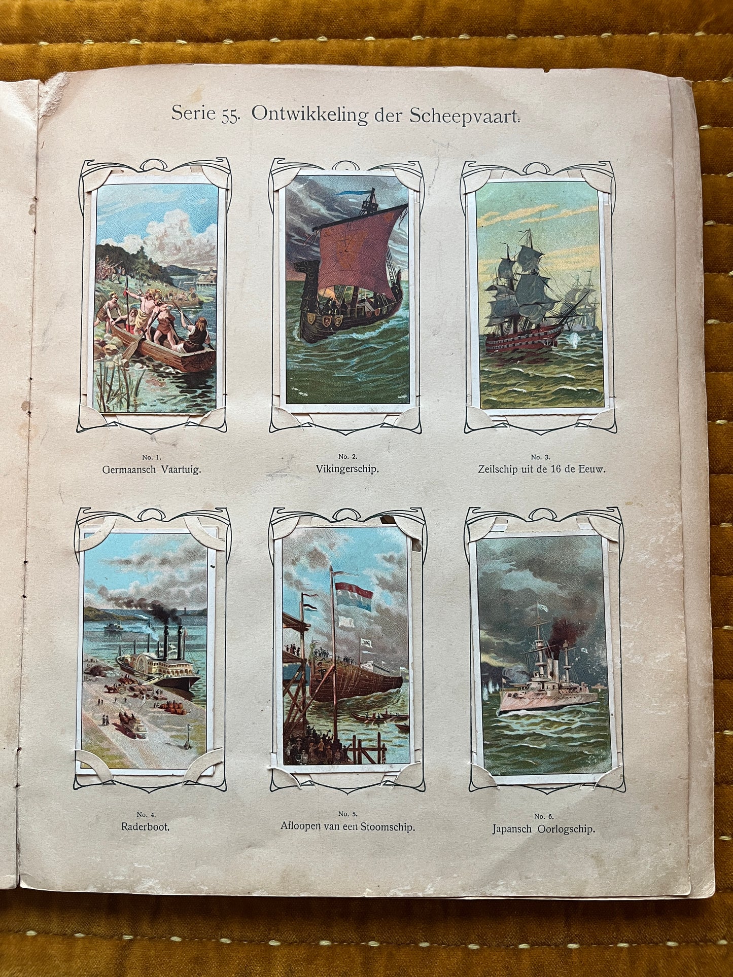 Verkade Plaatjesalbum 3 (1905) losse plaatjes Serie 55 Ontwikkeling der Scheepvaart