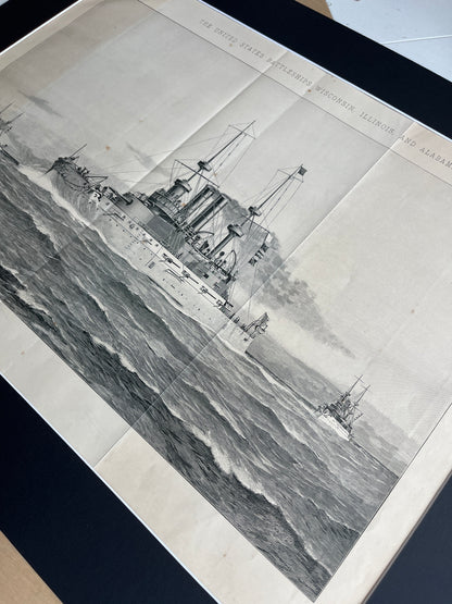 The United States battleships Wisconsin, Illinois and Alabama prent uit The Engineer uit 1897
